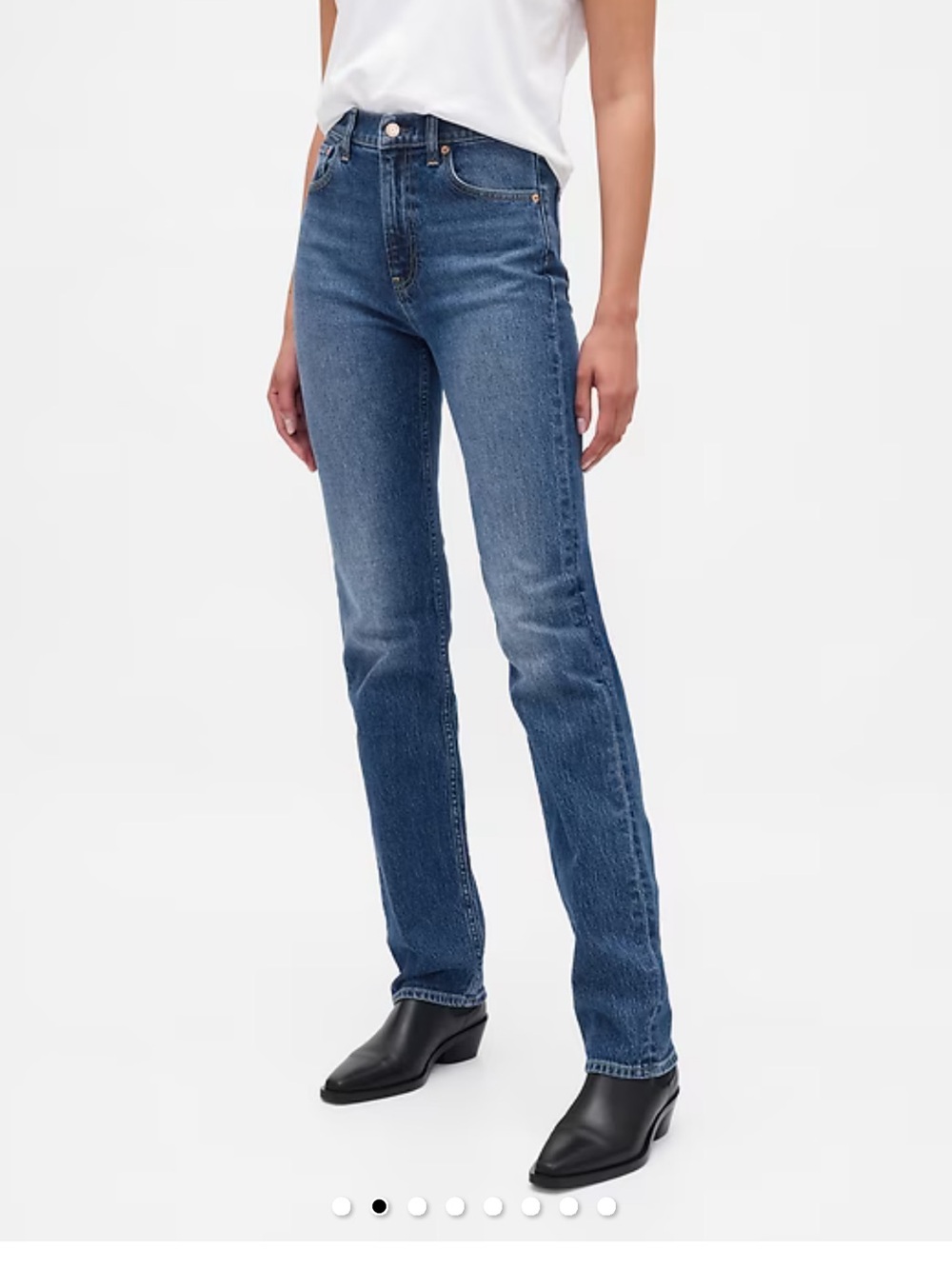 GAP Straight-Leg High-Rise Jeans in Blue Denim 90s straight